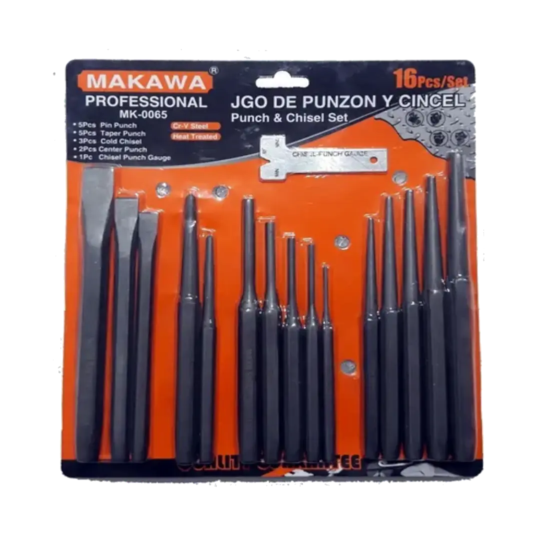 JUG PUNZONES CINCEL X16 PCS MAKAWA 1