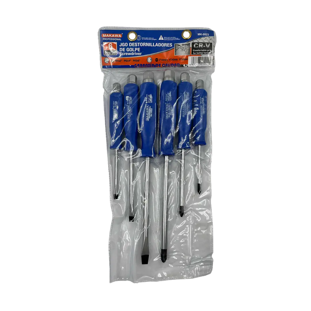 JGO DESTORNILLADOR X 6PCS GOLPE MAKAWA 1
