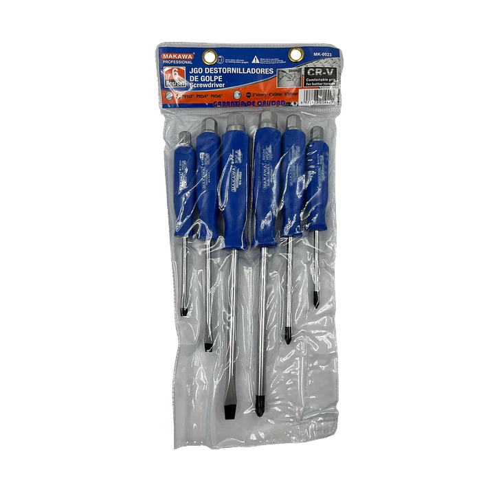 JGO DESTORNILLADOR X 6PCS GOLPE MAKAWA 1