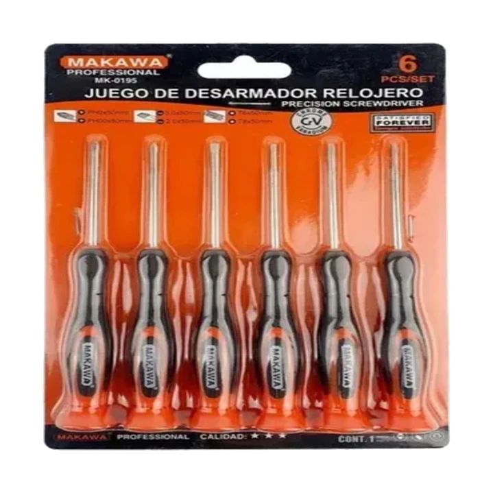 JGO DESTORNILLADOR RELOJERO X6PCS MAKAWA 1