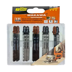 Set Jgo De Hojas Para Sierra Caladora P/ Madera 10 Pcs Mk