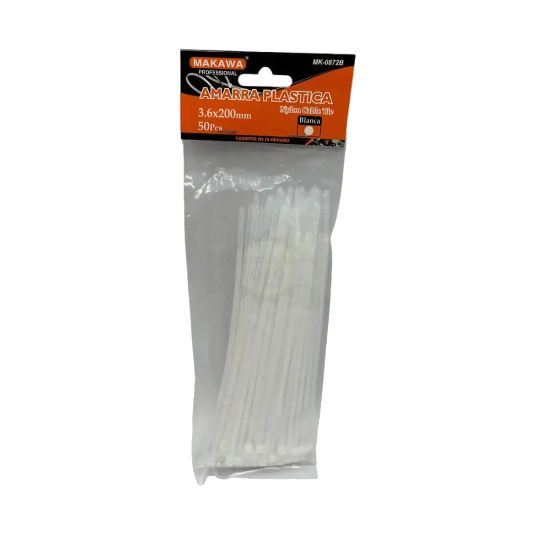 AMARRA PLASTICA 3.6X200MM BLANCO 1