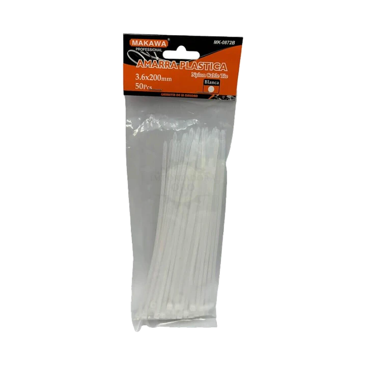AMARRA PLASTICA 3.6X200MM BLANCO 1