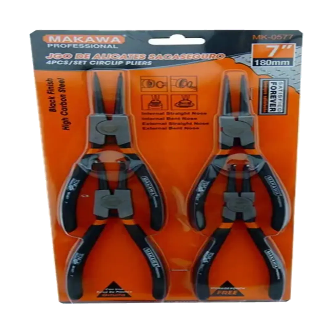 Set Juego Kit De Alicates Sacaseguros 7 Pulgadas Mk-0577 1
