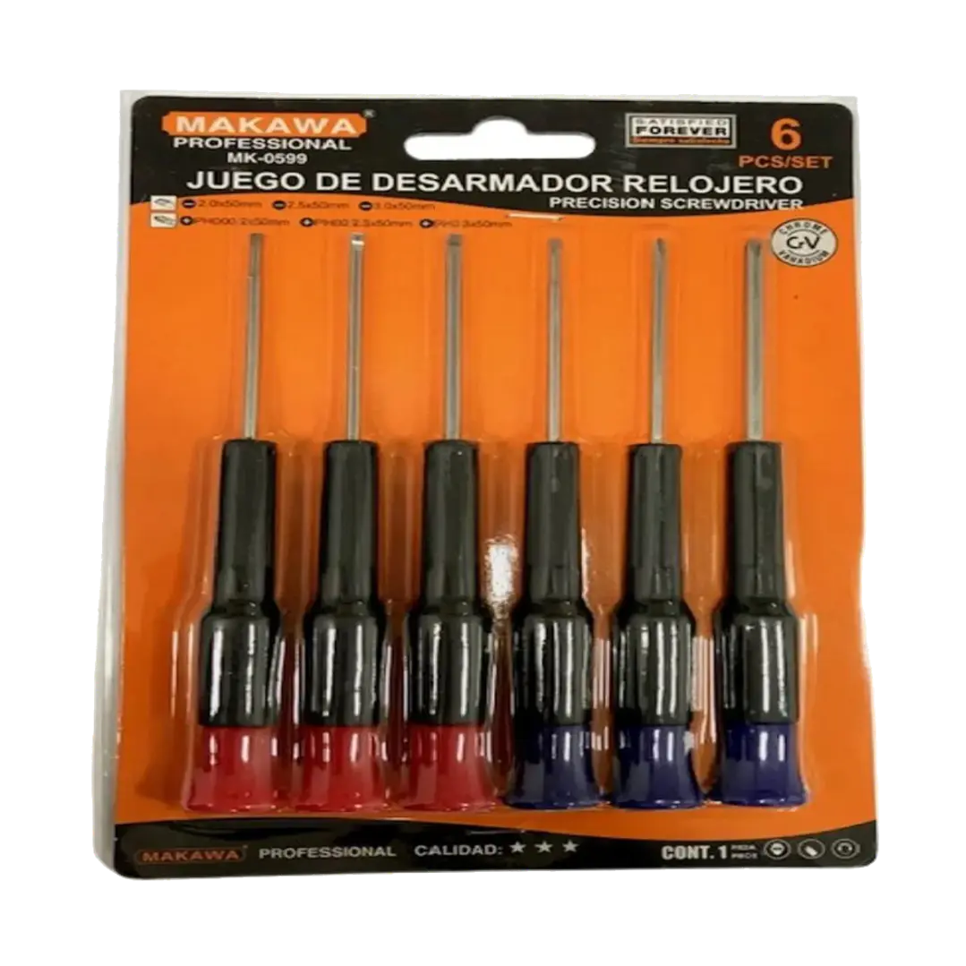 JGO DESTORNILLADOR RELOJERO 6PCS MAKAWA 1