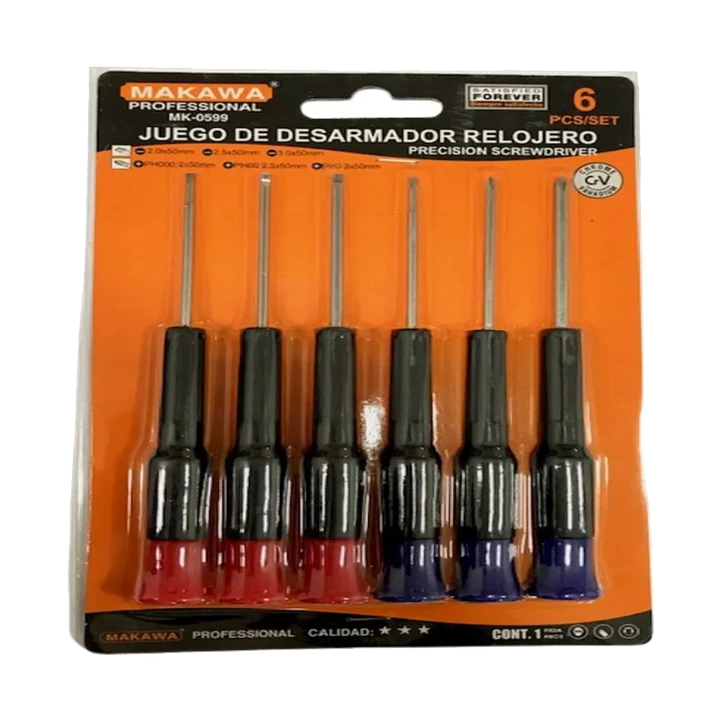 JGO DESTORNILLADOR RELOJERO 6PCS MAKAWA 1