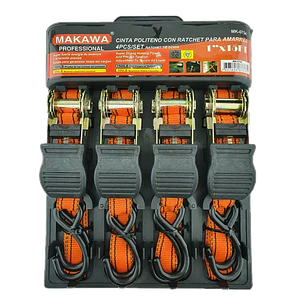 JGO CINTA POLITILENO ESLINGA 1X15FTX4PCS MAKAWA
