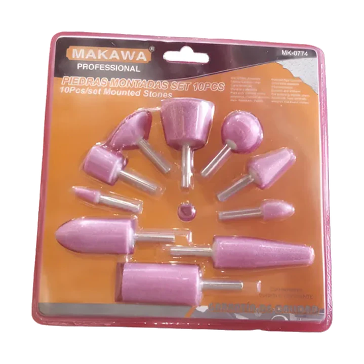 JGO PIEDRAS MONTADAS RECTIFICADO X10PCS MAKAWA 1