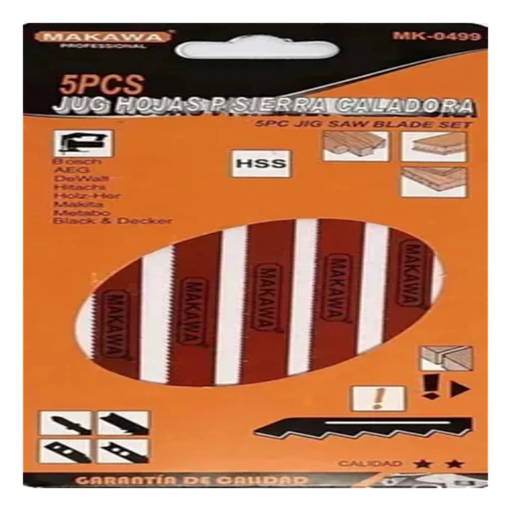 JGO HOJA SIERRA CALADORA X5PCS 1.0X100MM MAKAWA 1