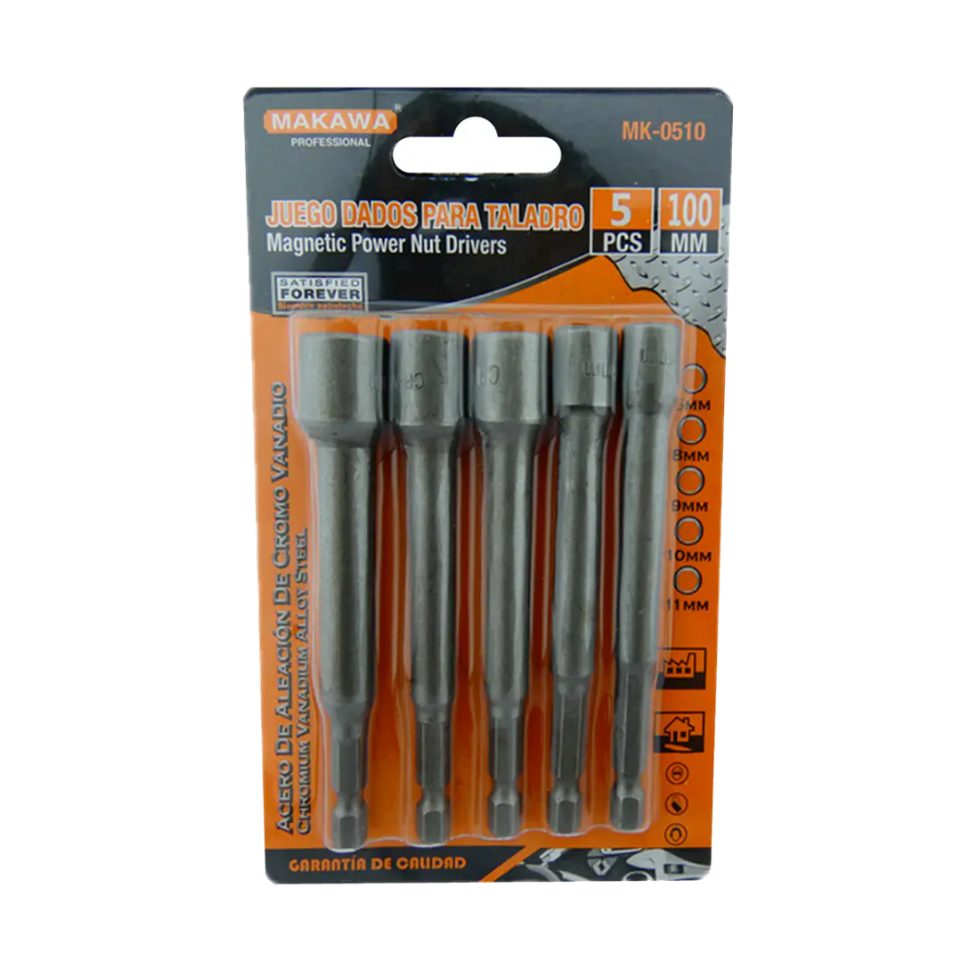 JGO DADOS PARA TALADRO 5PCS 100MM MAKAWA 1