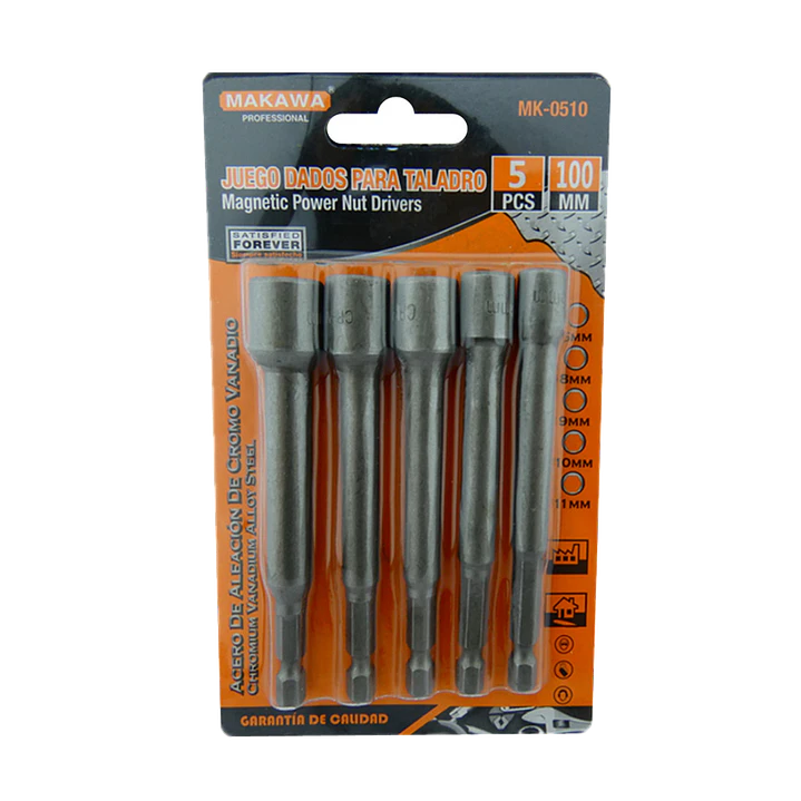 JGO DADOS PARA TALADRO 5PCS 100MM MAKAWA 1