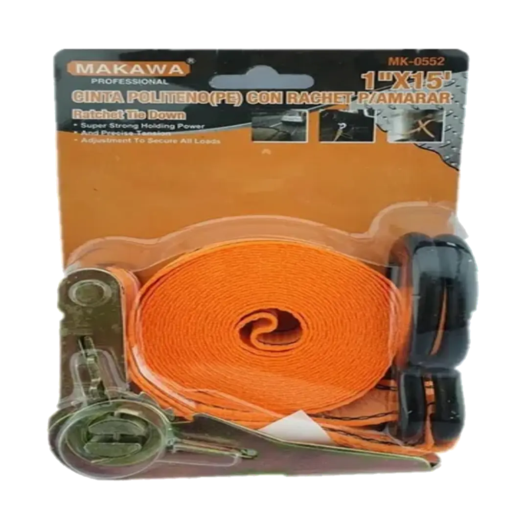 Eslinga Cinta Amarre Con Ratchet 1 Pulgada X 15 Ft Makawa 1