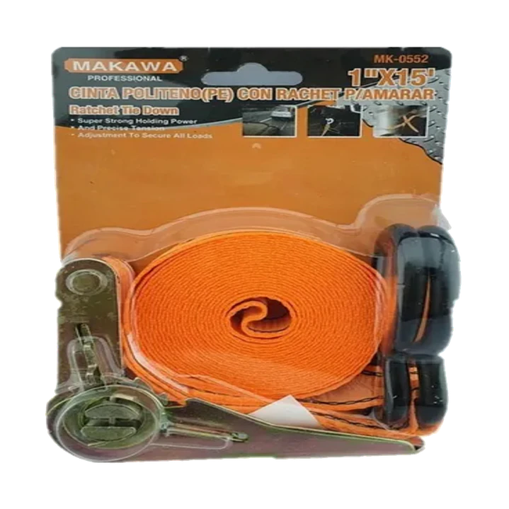 Eslinga Cinta Amarre Con Ratchet 1 Pulgada X 15 Ft Makawa 1