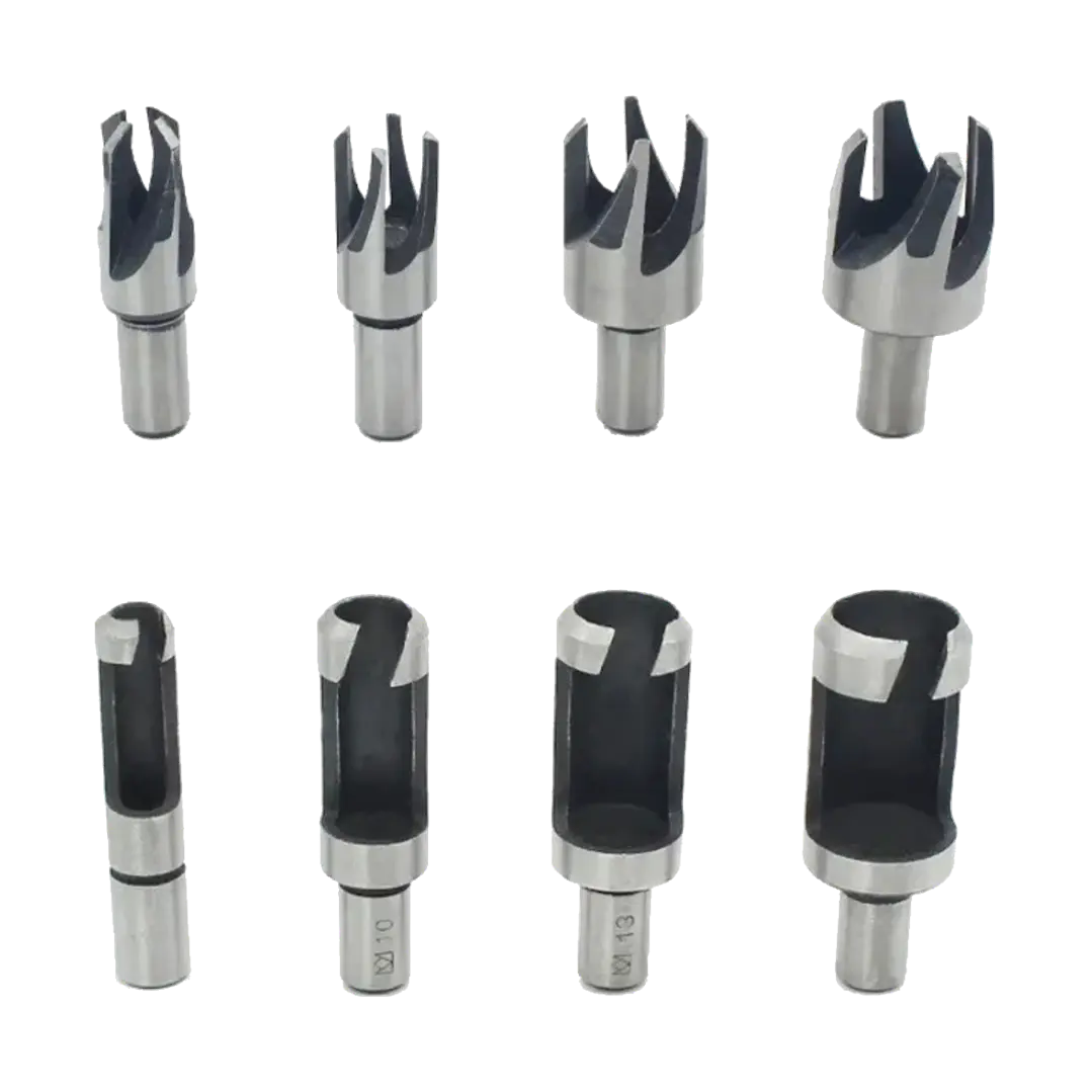 JGO BROCA ESPIGA TARUGO TAPA TORNILLO Y CONICAS CORCHO POR 8PCS 6-22mm 1