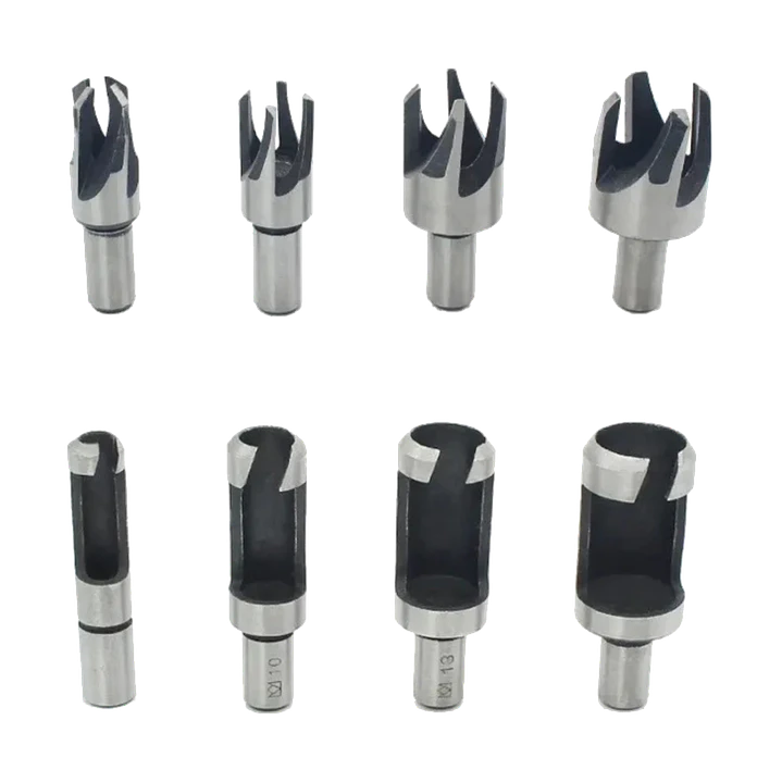 JGO BROCA ESPIGA TARUGO TAPA TORNILLO Y CONICAS CORCHO POR 8PCS 6-22mm 1
