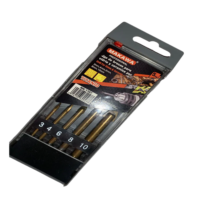 JGO DE BROCAS PARA VIDRIO Y CERAMICO POR 5PCS MAKAWA 1