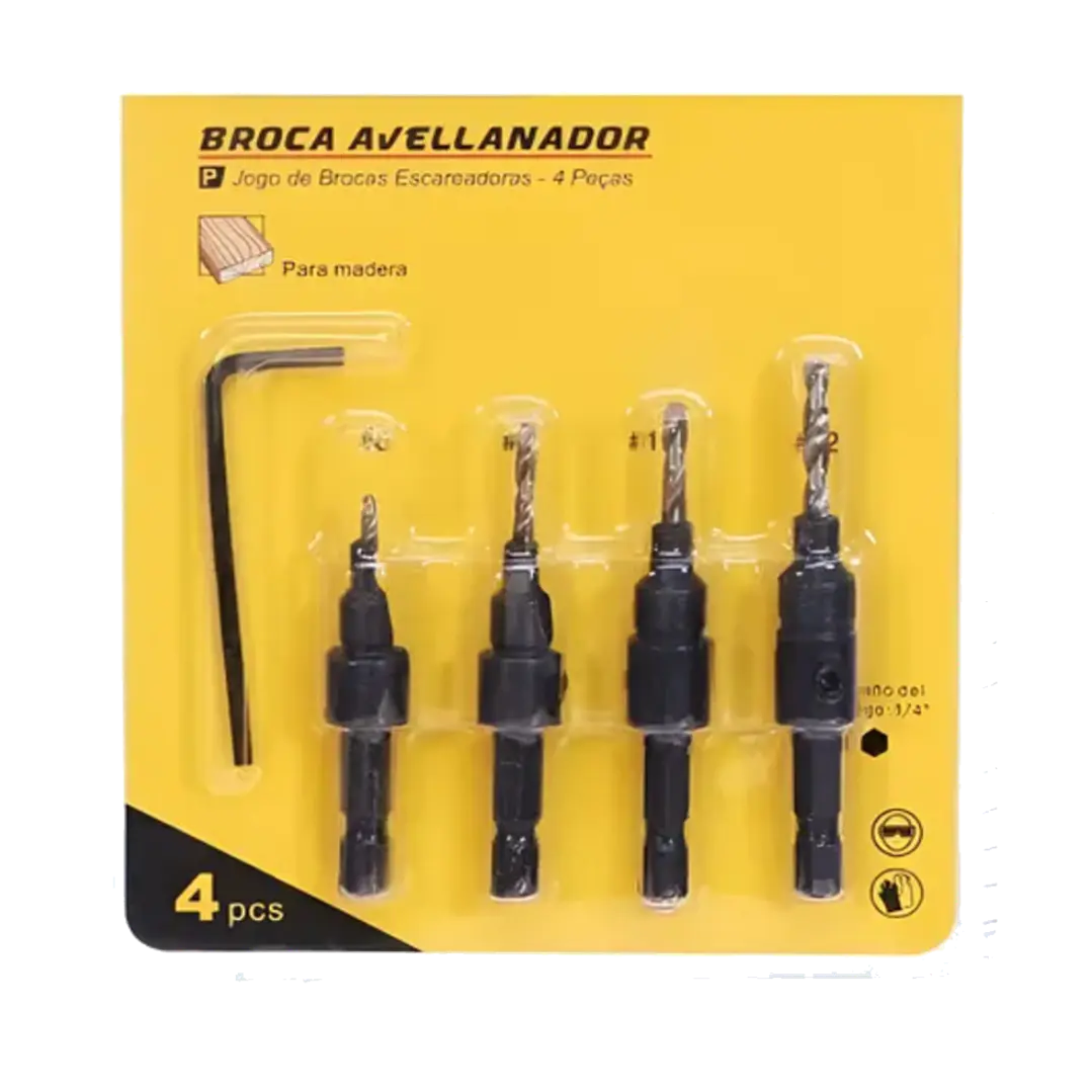 JGO BROCAS PILOTO AVELLANADOR POR 4PCS MAKAWA 1