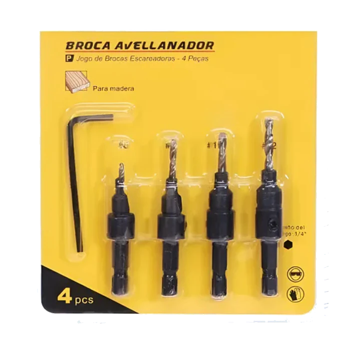 JGO BROCAS PILOTO AVELLANADOR POR 4PCS MAKAWA 1