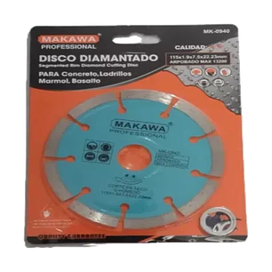 DISCO DIAMANTADO 115MM CELESTE SEGMENTADO MAKAWA