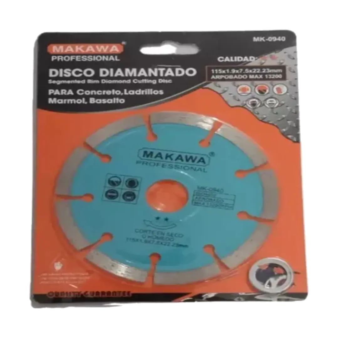 DISCO DIAMANTADO 115MM CELESTE SEGMENTADO MAKAWA 1