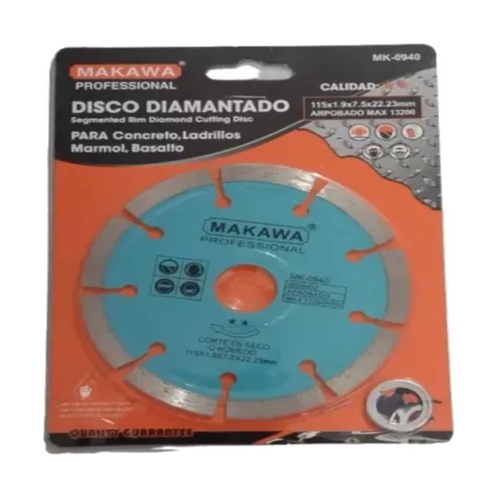 DISCO DIAMANTADO 115MM CELESTE SEGMENTADO MAKAWA 1