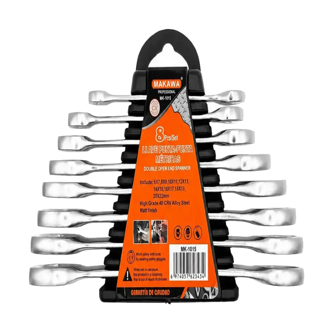 JGO LLAVE PUNTA PUNTA POR 8PCS 6x7-20x22MM CRV MAKAWA 1