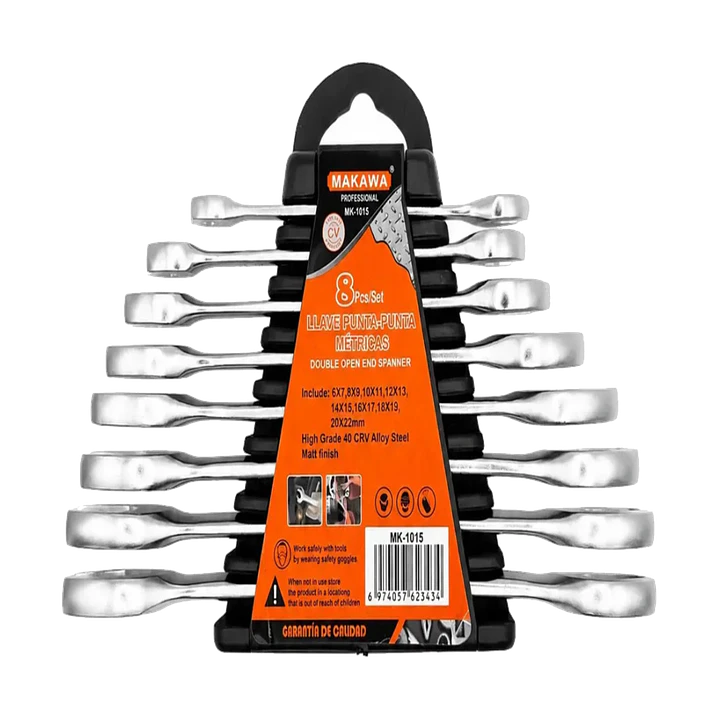 JGO LLAVE PUNTA PUNTA POR 8PCS 6x7-20x22MM CRV MAKAWA 1