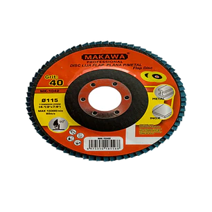 DISCO TRASLAPADO 115MM 40# ZIRCONIUM MAKAWA
