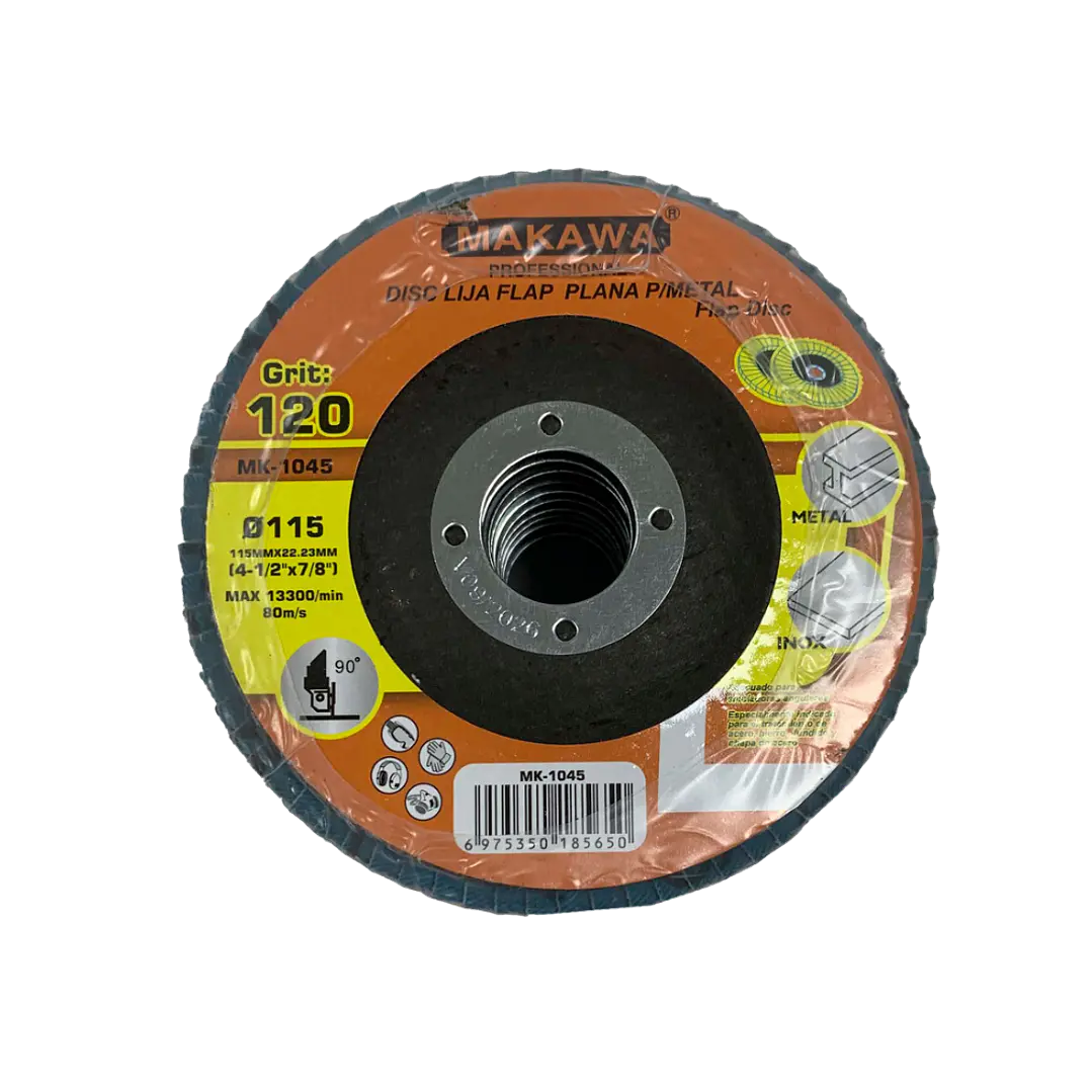 DISCO TRASLAPADO 115MM 120# ZIRCONIUM MAKAWA 1