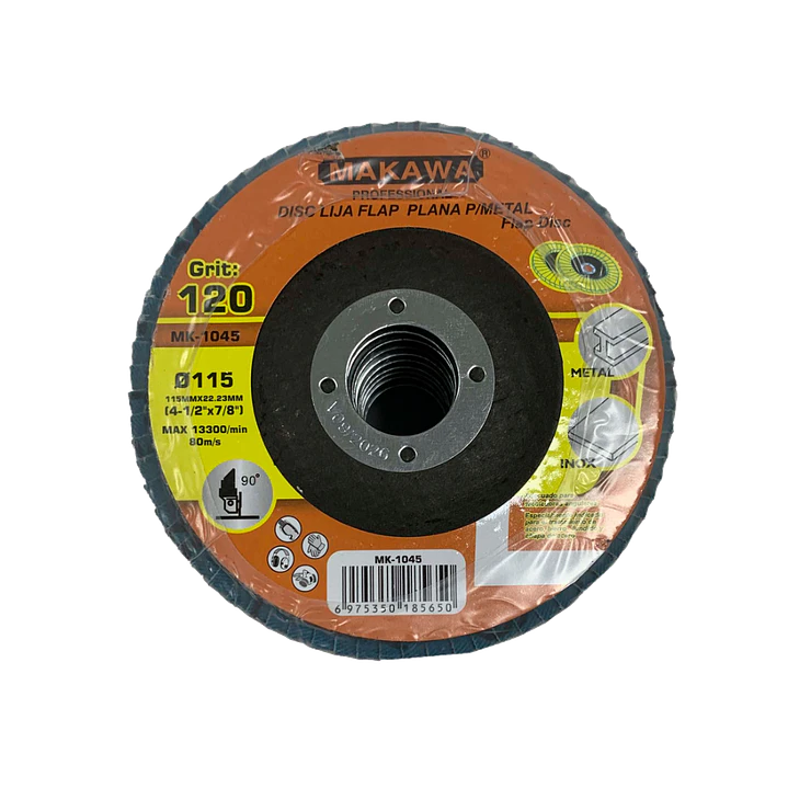 DISCO TRASLAPADO 115MM 120# ZIRCONIUM MAKAWA 1