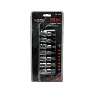 JGO DADOS PUNTA ESTR TORX 7PCS 1/2