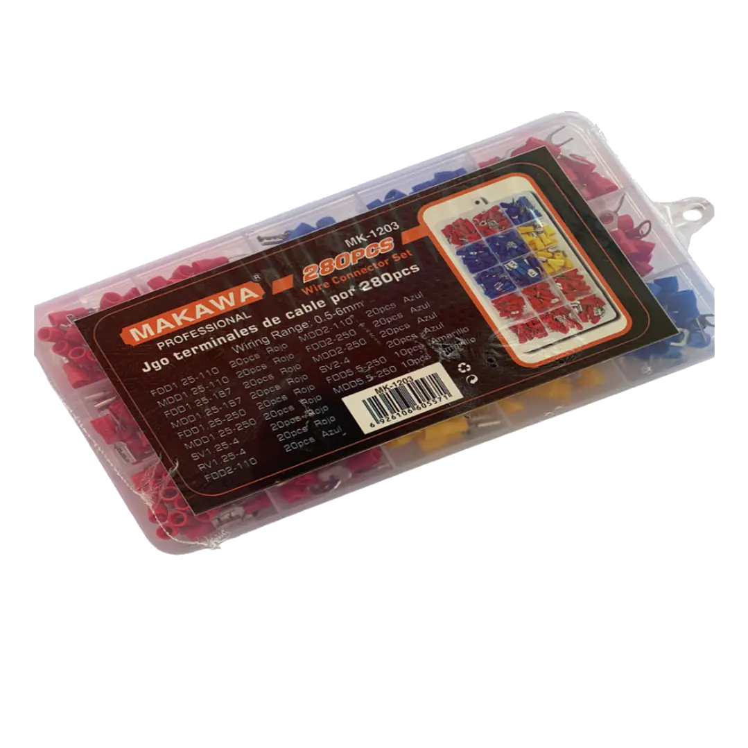 JGO TERMINALES DE CABLE POR 280PCS MAKAWA 1