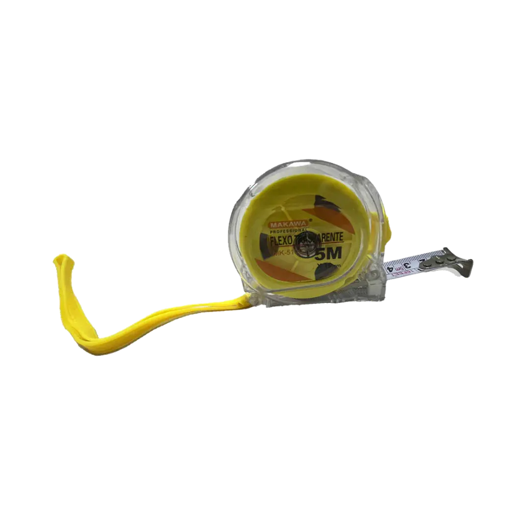HUINCHA DE MEDIR 5MTS X 19MM TRANSPARENTE MAKAWA 1