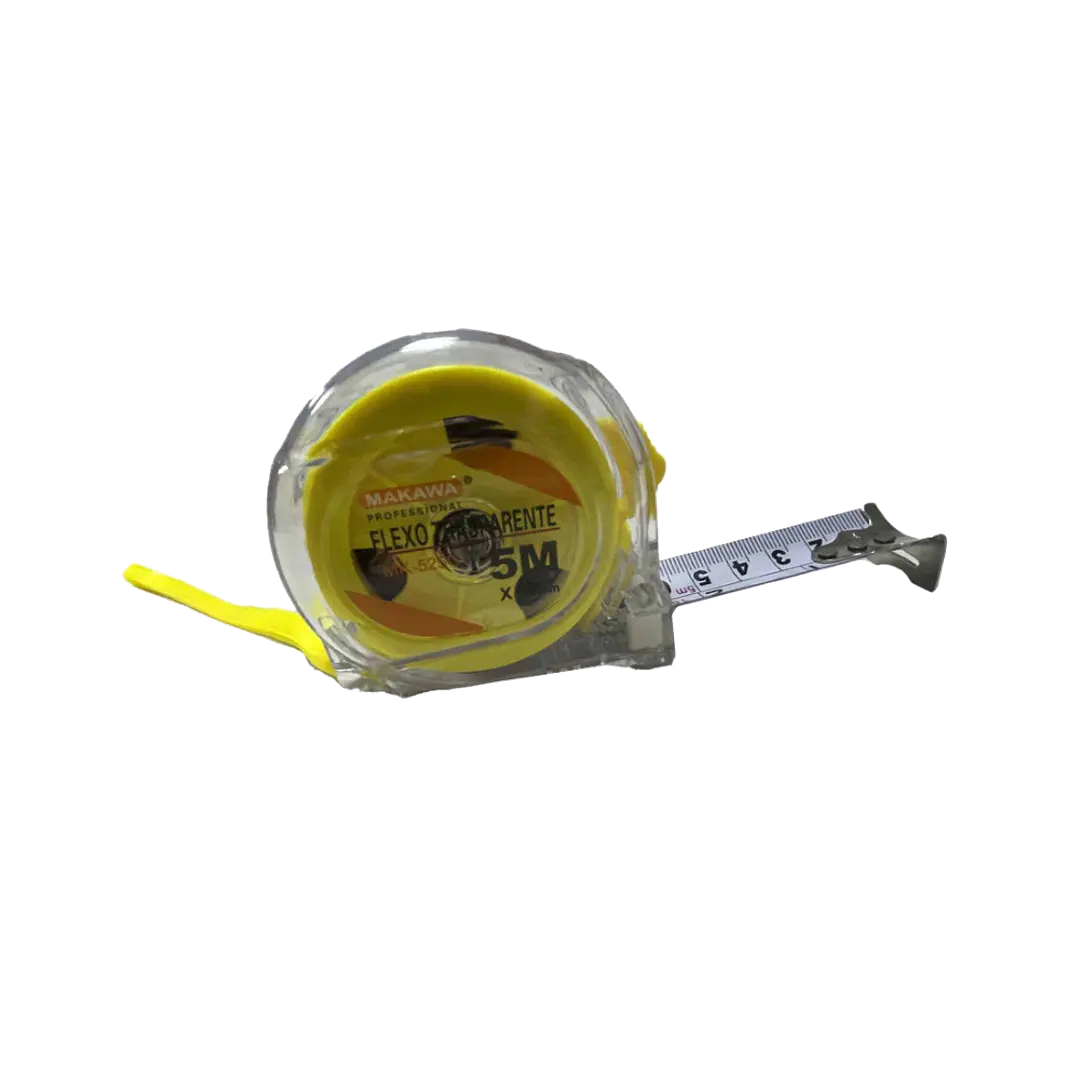 HUINCHA DE MEDIR 5MTS X 25MM TRANSPARENTE MAKAWA 1