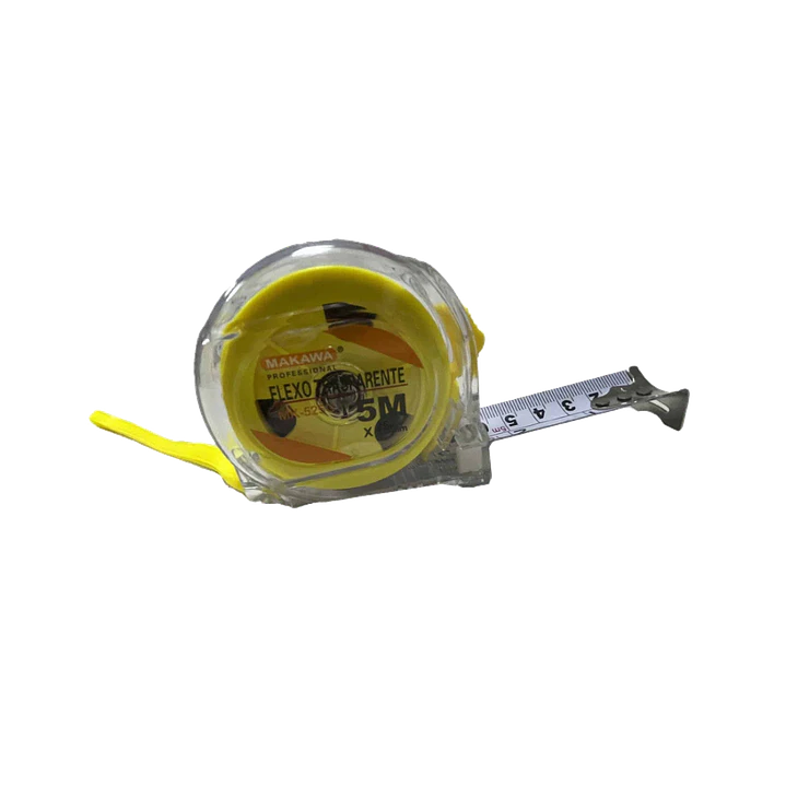 HUINCHA DE MEDIR 5MTS X 25MM TRANSPARENTE MAKAWA 1