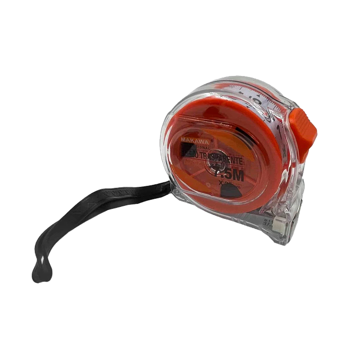 HUINCHA DE MEDIR 7.5M X 25MM TRANSPARENTE MAKAWA 1