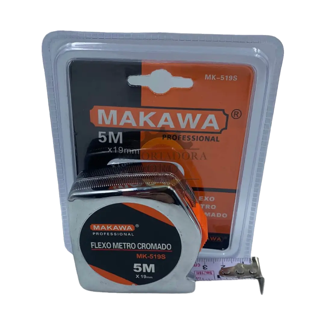 HUINCHA DE MEDIR CROMADO 5MTS X 19MM MAKAWA 1