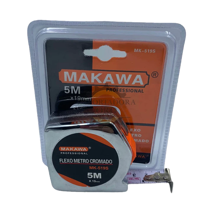 HUINCHA DE MEDIR CROMADO 5MTS X 19MM MAKAWA 1