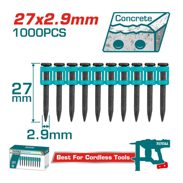 CLAVOS PARA CLAVADORAS CONTINUOS 27X2.9MM TOTAL 1