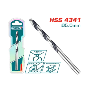 BROCA PARA METAL 4341 HSS 5MM TOTAL