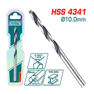 BROCA PARA METAL 4341 HSS 10MM TOTAL