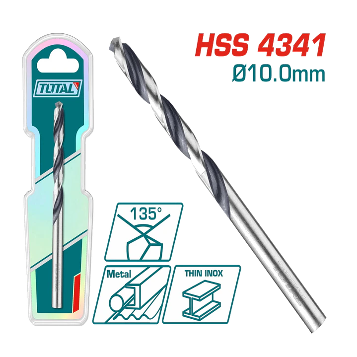 BROCA PARA METAL 4341 HSS 10MM TOTAL 1