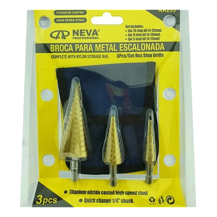 JGO DE BROCAS ESCALONADAS POR 3PCS NEVA 1