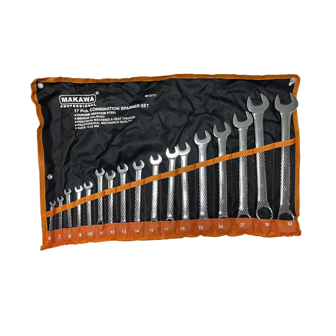 JGO LLAVE P. CORONA 17PCS 6-32MM CR-V SATIN MAKAWA 1