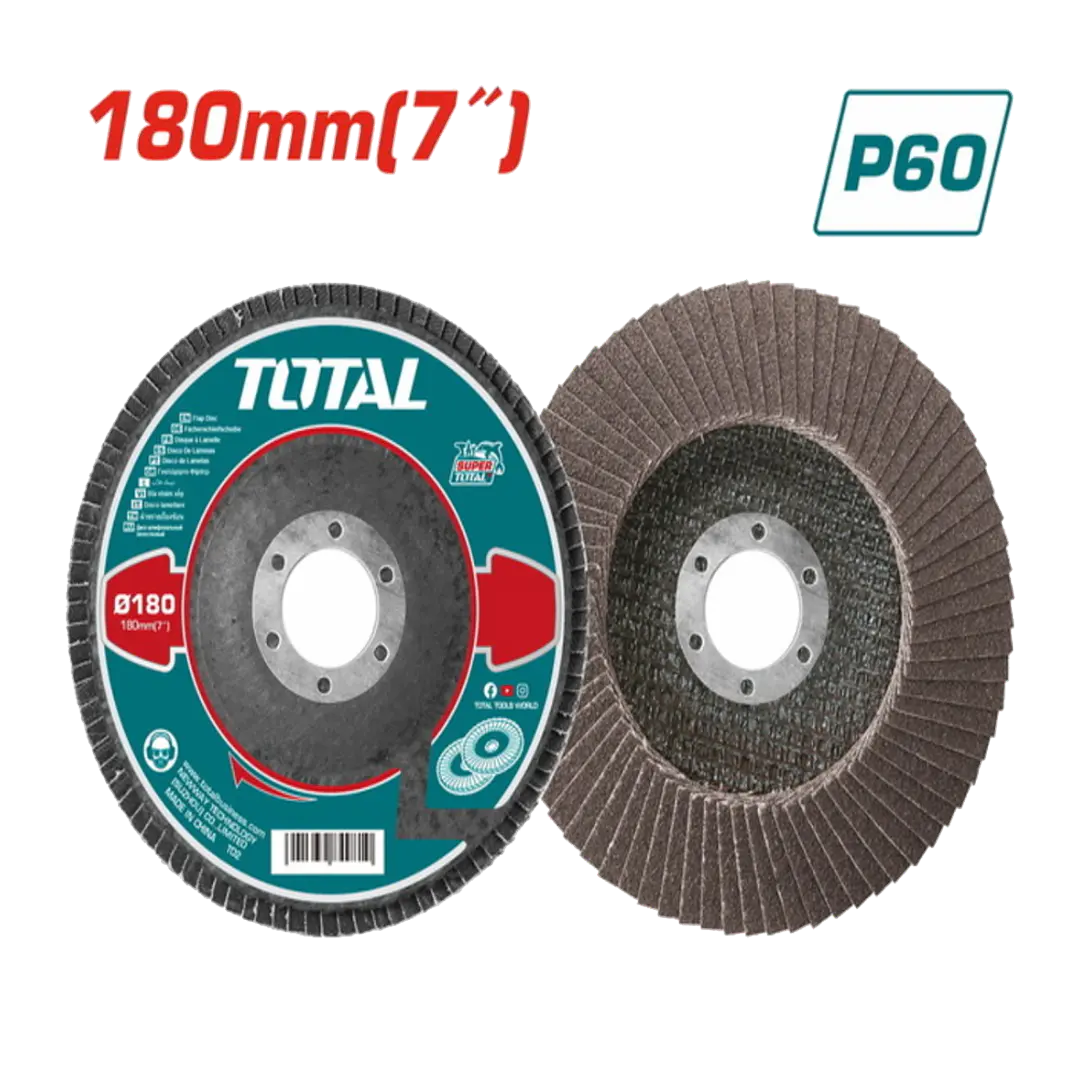 DISCO TRASLAPADO 180MM P60 TOTAL 1