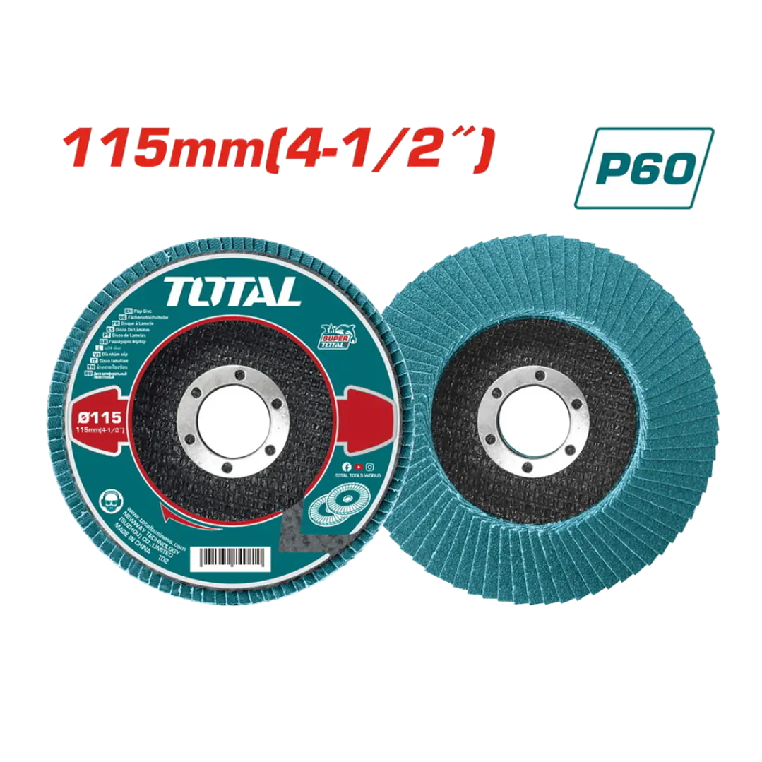 DISCO TRASLAPADO 115MM P60 ZIRCONIUM P/ METAL TOTAL  1