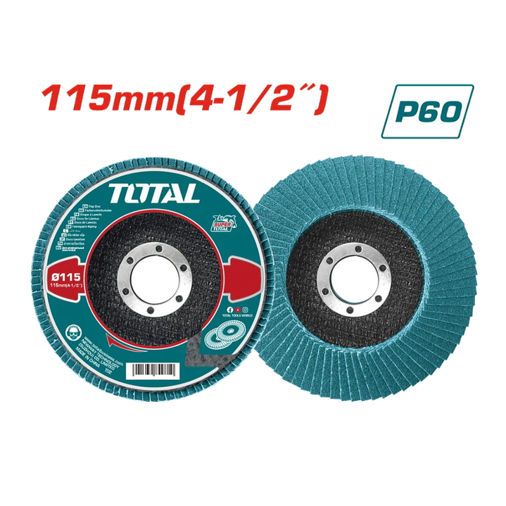 DISCO TRASLAPADO 115MM P60 ZIRCONIUM P/ METAL TOTAL  1