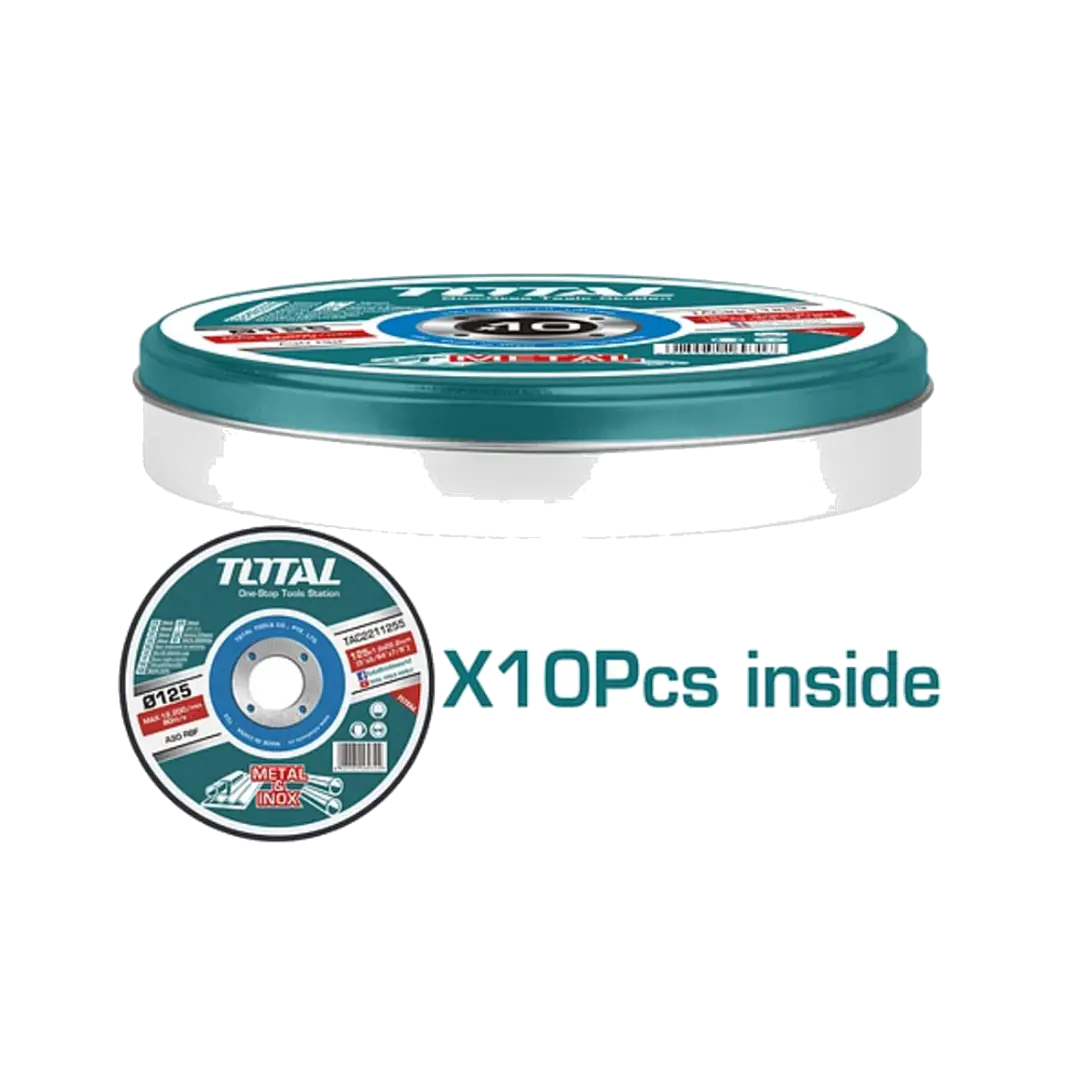 Disco De Corte P/ Metal Acero Inoxidable 125mm 10 Und Total 1