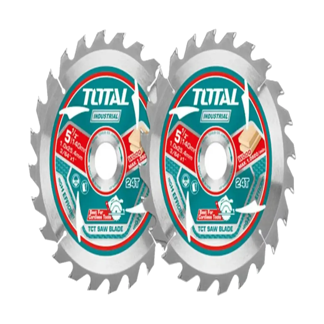 Pack 2 Hoja Disco Sierra Circular 5 1/2 24 Dientes Total 1