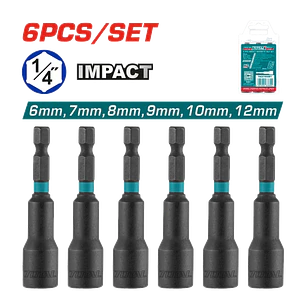 ADAPTADORES PARA TALADRO PUNTA MAGNETICA 6 PIEZAS TOTAL